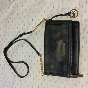 Michael Kors black handbag with gold hardware
